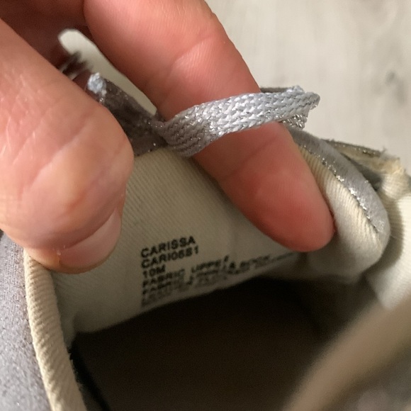 Steve Madden Carissa rhinestone sneaker shimmer sparkly lace up platform size 10 - Picture 8 of 14